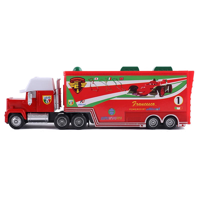 Disney Cars Figures Mack Truck Lightning McQueen Racing 1:55 Die Cast Model Children Mini Vehicle Toys Collection Birthday Gifts