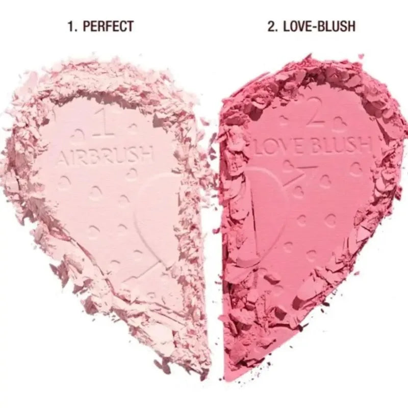 Charlotte Tilbury Shimmer Makeup Air Cushion Lightweight Moisture Oil Control Two Color Heart Shape Powder Blusher Unique Design