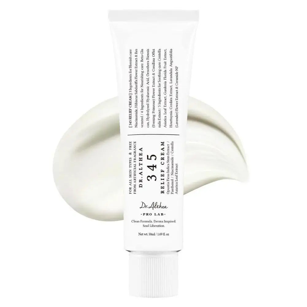 Dr Althea 345 Relief Cream Antioxidant Soothing Moisturizing Repair Skin Barrier Reduce Redness Brightening Korean Skin Care