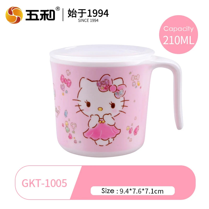 For Hello Kitty Children Tableware Cartoon Irregular-shaped Bowls Anti-scald Dining Plates BPA Free Baby Food Supplement Bowls