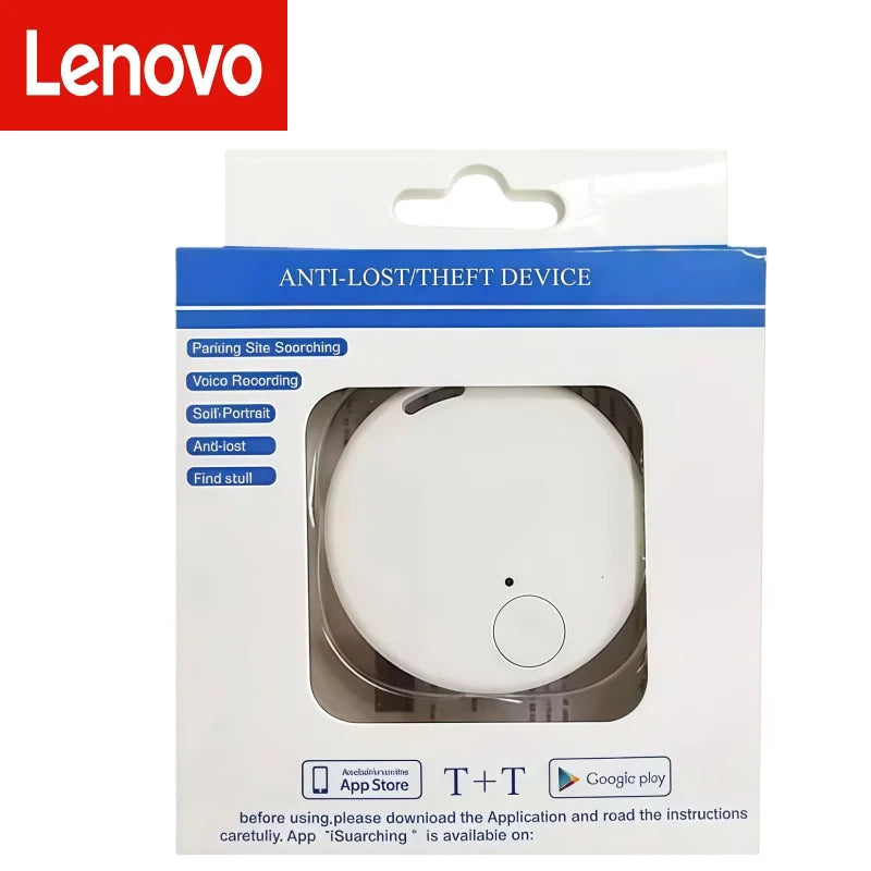 Lenovo Mini GPS Tracker Bluetooth 5.0 Anti-Lost Device Pet Kids Bag Wallet Tracking IOS Android Smart Finder Locator Accessories