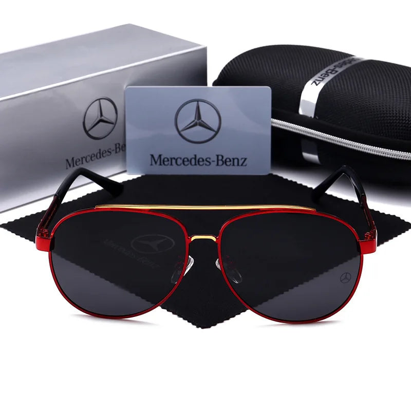 For Mercedes Benz A B C E S V Class GLB GLC GLE AMG Pilot SLK SLC ML Car High Men Anti Glare Driver Goggles Polarized Sunglasses