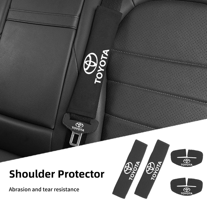 Car Seat Belt Protector Cover Safety Belt Shoulder Pad Accessories For Toyota Crown GR Corolla YARIS L Auris C-HR Hilux Vios Rav