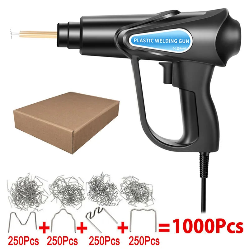 70W Plastic Welding Machine Plastic Welder Gun Car Bumper Repair Kit with 200/600/1000 Pcs Hot Staples Car Tools Kit