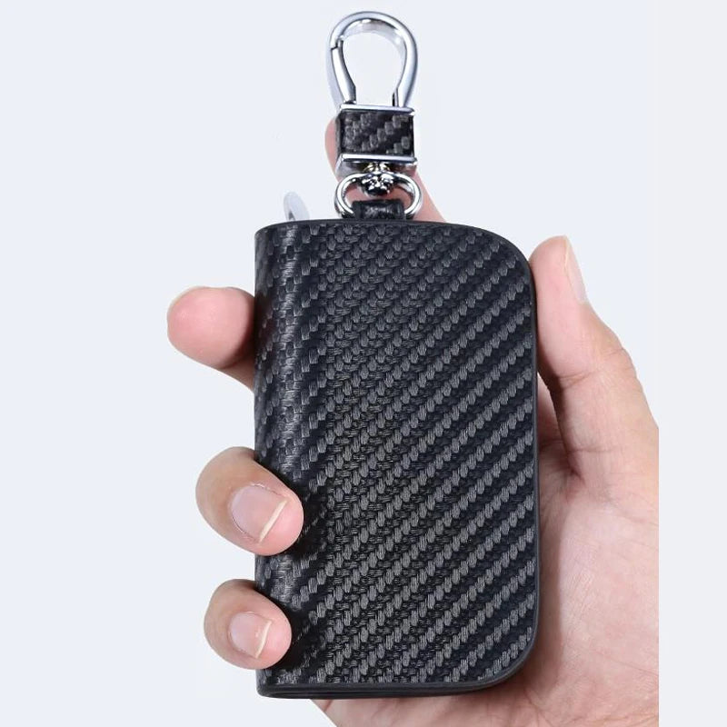 Key Holder For Car Keys Wallet Pouch Bag Genuine Leather Keychain Housekeeper Car Key Case Organizer Key Cover With Car Logo