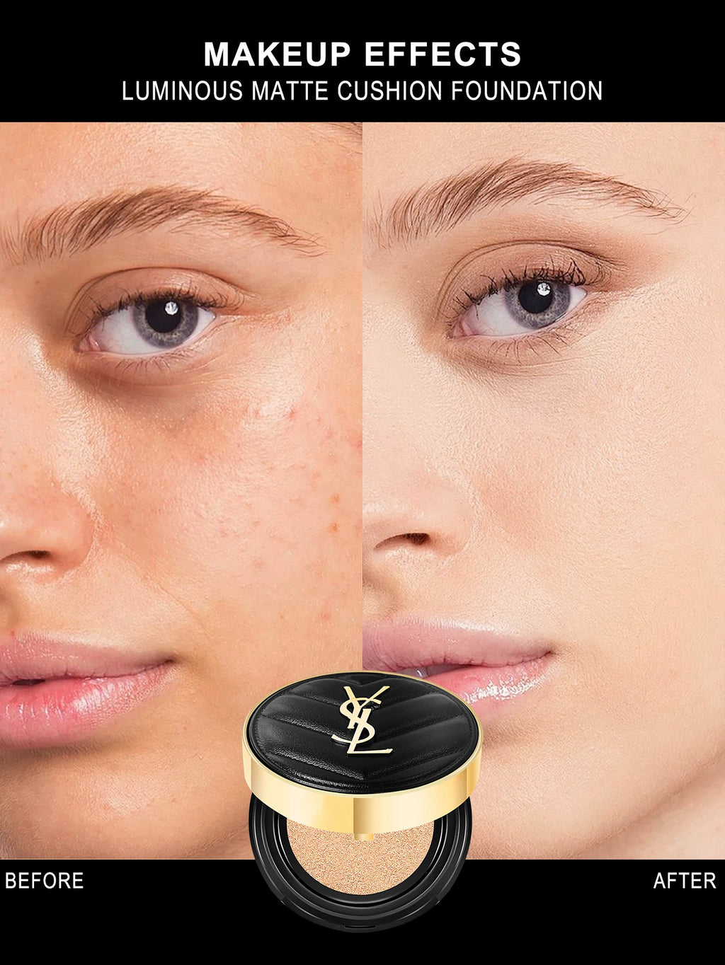 Yves Saint Laurent Le Cushion Encre De Peau-Luminous Matte Cushion Foundation SPF 33/ PA++  All Day Flawless Coverage Shine-Free