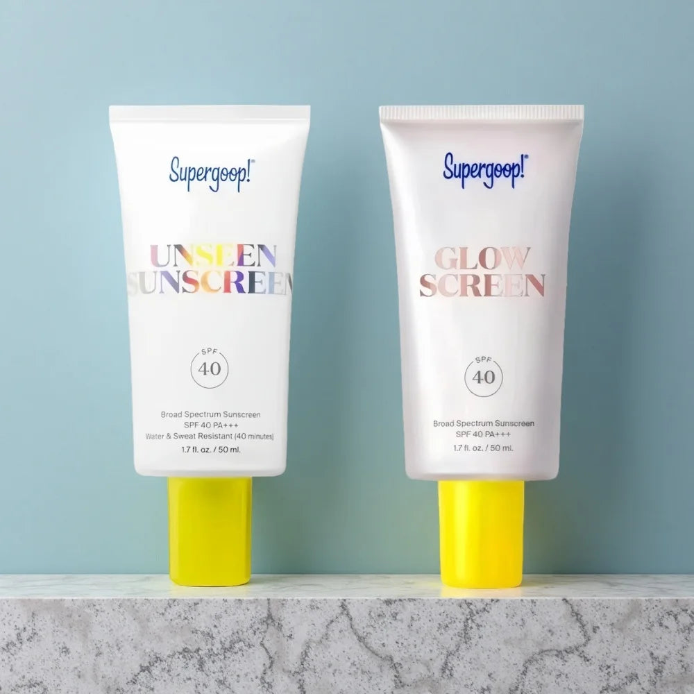 SUPERGOOP Unseen Sunscreen Broad Spectrum Sunscreen / SPF 40 PA Supergoop Glow Screen SPF 40 PA+++50ml