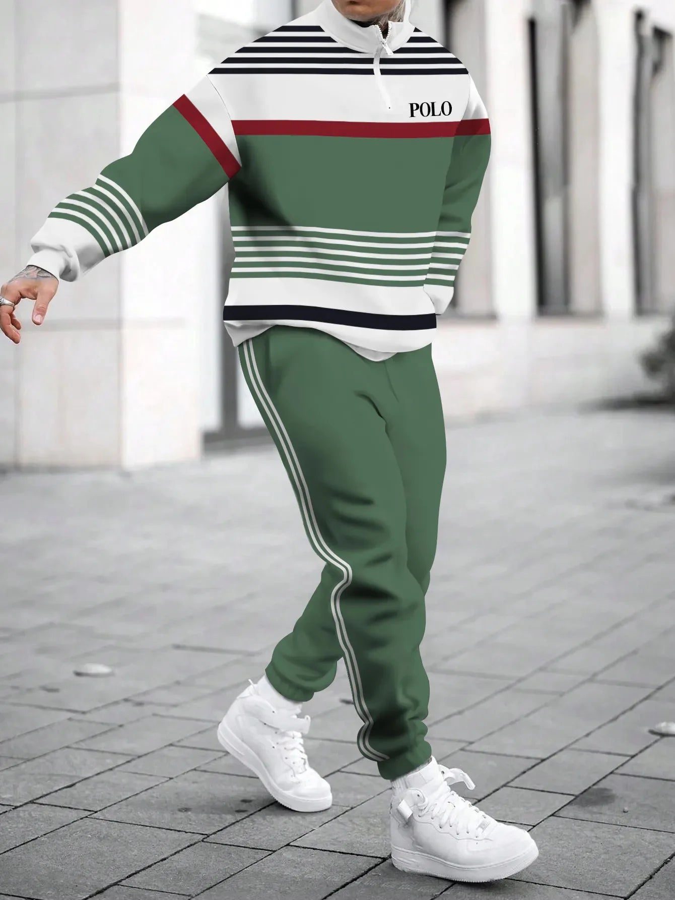 Men's Hoodie Sweatshirt 3D Print Casual Sportswear Long Sleeve Loose Fit Spring Autumn Set with Pants Polyester Fabric