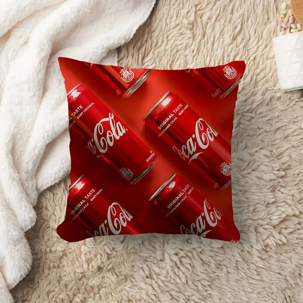 C-Coca C-cola Vintage Logo Pillow Cushion Cover Pillowcase Living Room Sofa Home Decor Customized