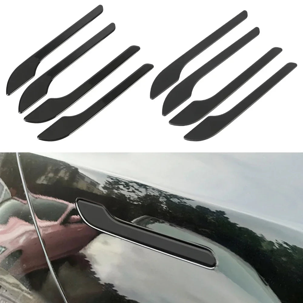 Door Handle Sticker for Tesla Model 3/Y/3 Highland Model Y Juniper 2025 Carbon Fiber Door Protector Wrap Cover Paste Accessories