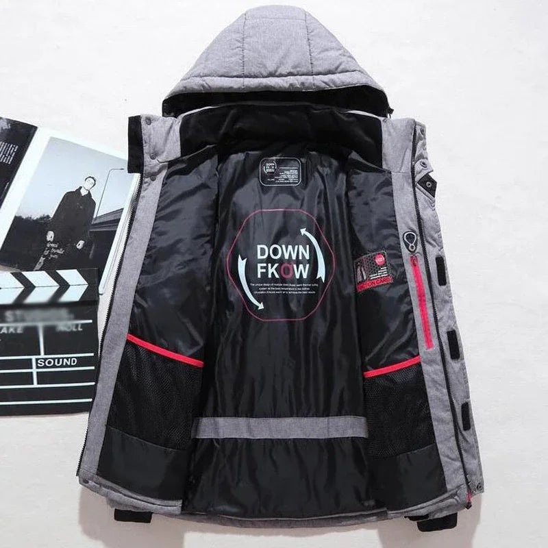Winter Jacket Men Casual Down Warm Hooded Coats Mens Fashion Outwear Windbreaker Thicken Parkas Casaco Masculino Brand Clothing