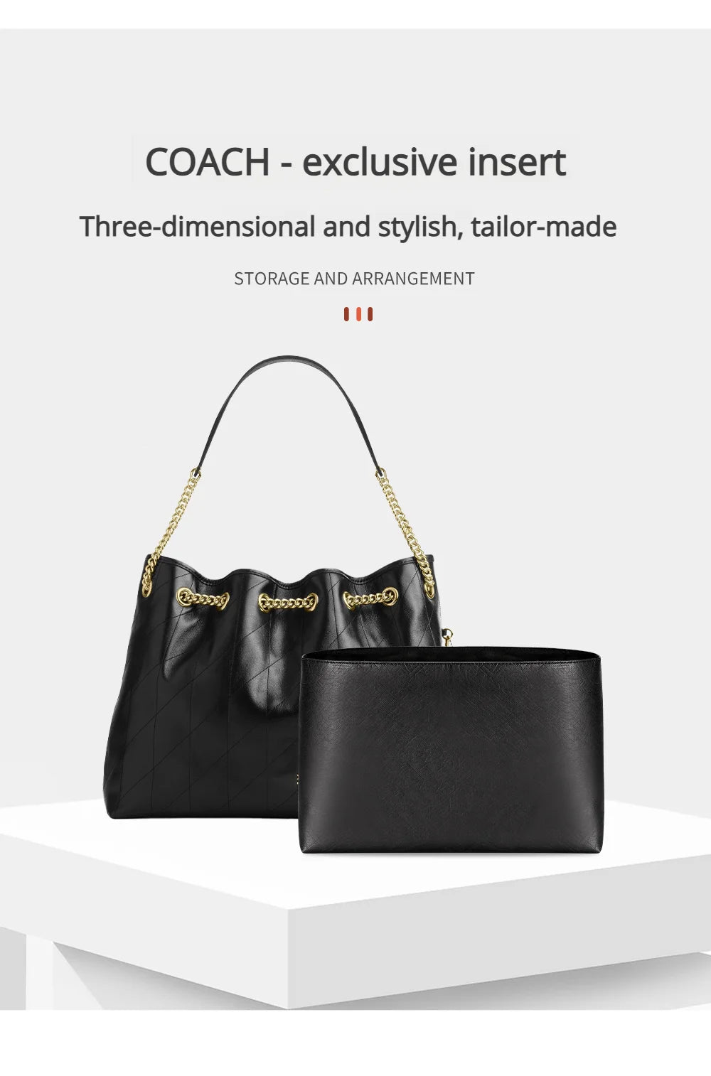 Bag Organizer Insert For Coach Evelyn34 Bag Support Storage Inner Modification Wateproof DIY Bag Accessories