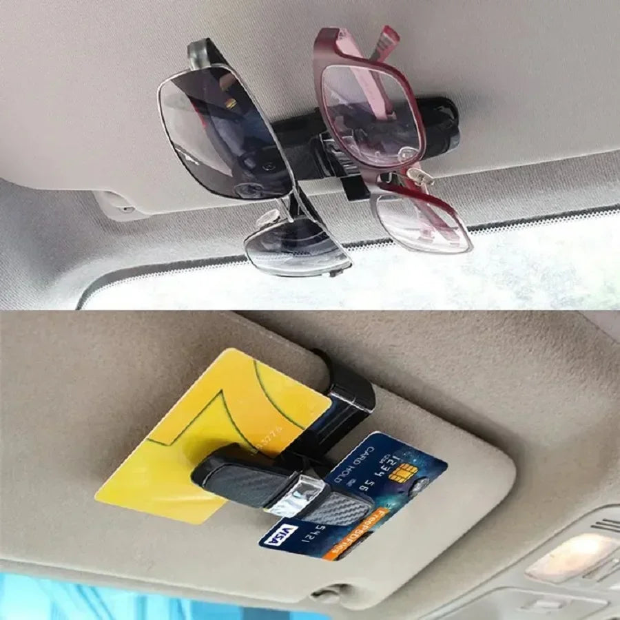 80-degree Rotating Multi-functional Car Eyeglass Storage Clip Bidirectional Automobile Eyeglass Clip Holder for Easy Access