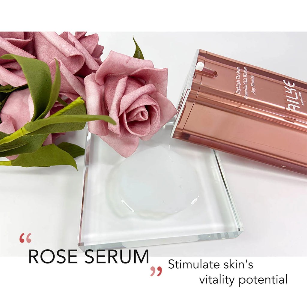 AILKE Whitening Serum, Anti-Aging, Reduce Freckles ,Dark Spots, With Rose Oil, Geranium Essential Oil, For Face & Body Essence