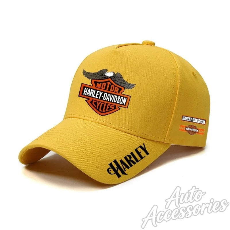 For Harley Davidson PA1250 Fashion Motorcycle Print Baseball Hat Summer Outdoor Sport Casual Hat Adjustable Racing Sunscreen Hat
