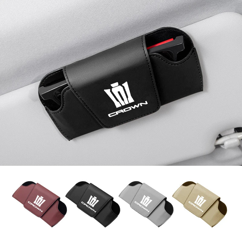 Car Sun Visor Sunglasses Case Glasses Organizers Box For Toyota Crown Corolla YARIS L Auris C-HR Hilux Vios Rav4 Prius Izoa Reiz