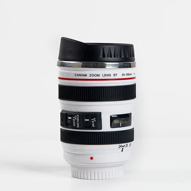 Stainless Steel Camera EF24-105mm Coffee Lens Mug White Black Coffee Mugs Unique Cup Gift
Coffee Cups canecas tazas vaso caf