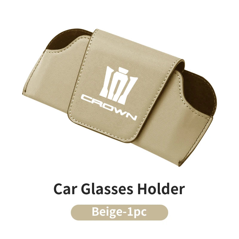 Car Sun Visor Sunglasses Case Glasses Organizers Box For Toyota Crown Corolla YARIS L Auris C-HR Hilux Vios Rav4 Prius Izoa Reiz