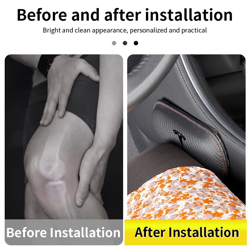 Car r Valve Core Knee Leg Protective Pad Foot Armrest Cushion For Tesla Model 3 Model S Model X Model Y Roadster