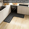 Simple kitchen non-slip floor mat L-shaped corner mat bathroom absorbent foot mat diatom mud printed mat door mat