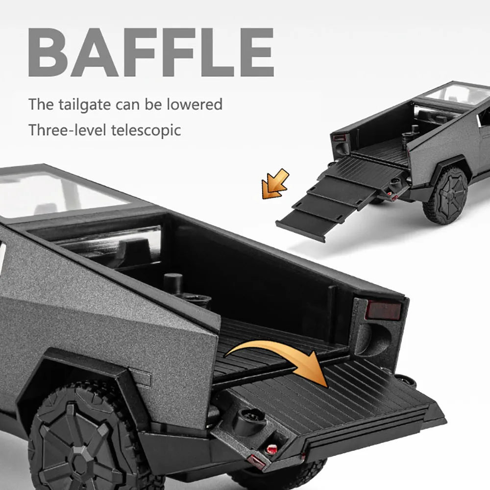 1:32 Simulated Pickup Truck And Rv Alloy Car Model Sound And Light Pull Back Toy Car Off-Road Vehicle Boys Collection Ornaments
