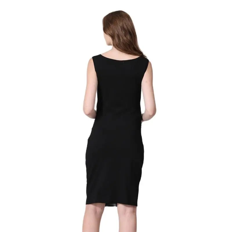 Summer Sleeveless Maternity Dress Knee-Length Casual Stripe Cotton Tank Dress for Pregnant Women Comfortable Mama Clothes