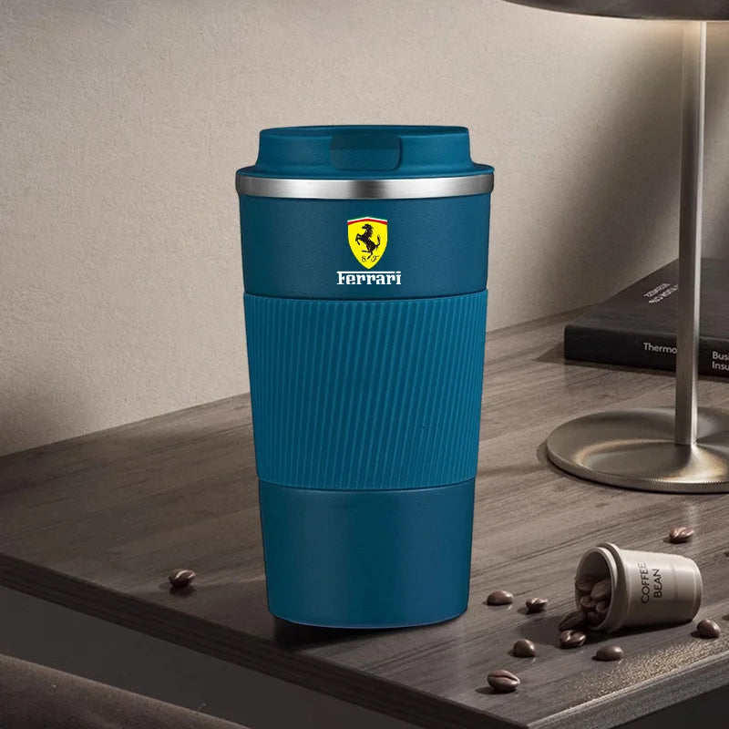 F1 Ferrari Car Emblem Stainless Steel Thermals Mug Coffee Water Cup For Ferrari Roma 488 Portofino F8 Roma Spider SF90 Superfast