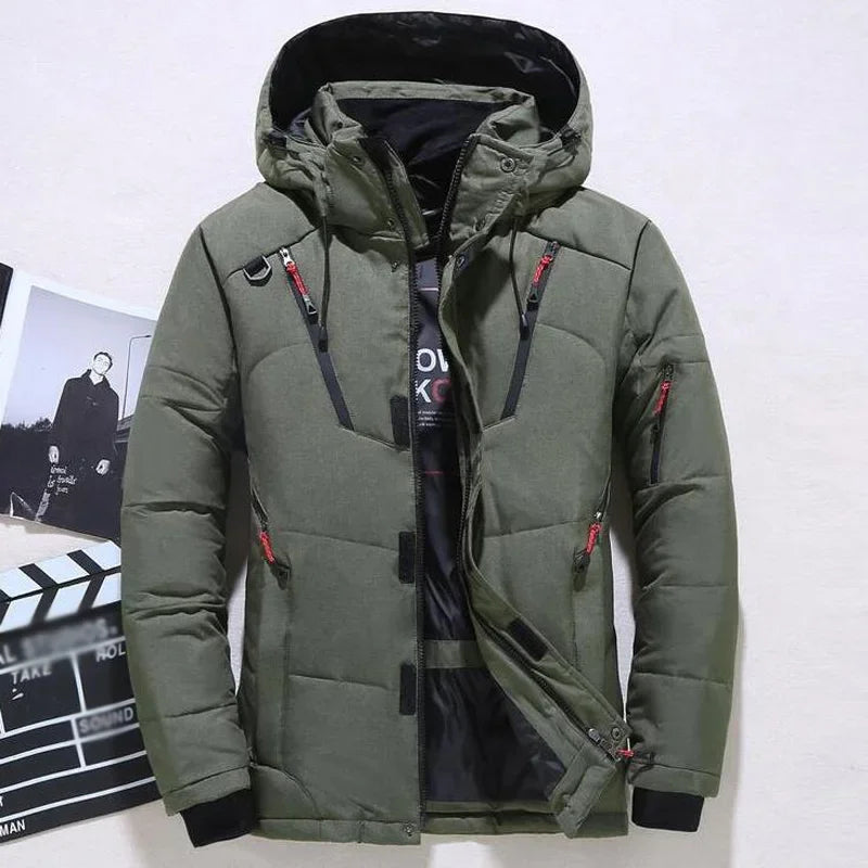 Winter Jacket Men Casual Down Warm Hooded Coats Mens Fashion Outwear Windbreaker Thicken Parkas Casaco Masculino Brand Clothing