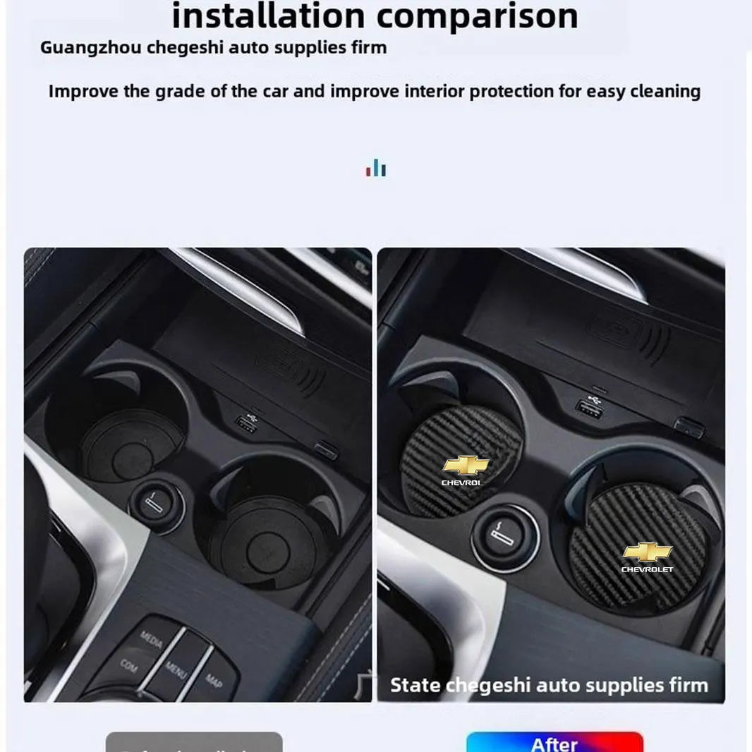 Car Cup Holder Coaster Anti-Slip Car Water Cup Pad For Chevrolet Cruze Impala Malibu Silverado Cobalt Impala Onix pioneer Trax