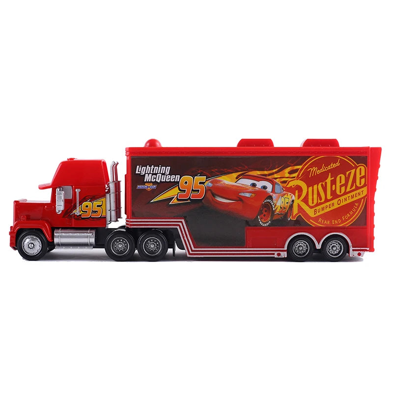 Disney Cars Figures Mack Truck Lightning McQueen Racing 1:55 Die Cast Model Children Mini Vehicle Toys Collection Birthday Gifts