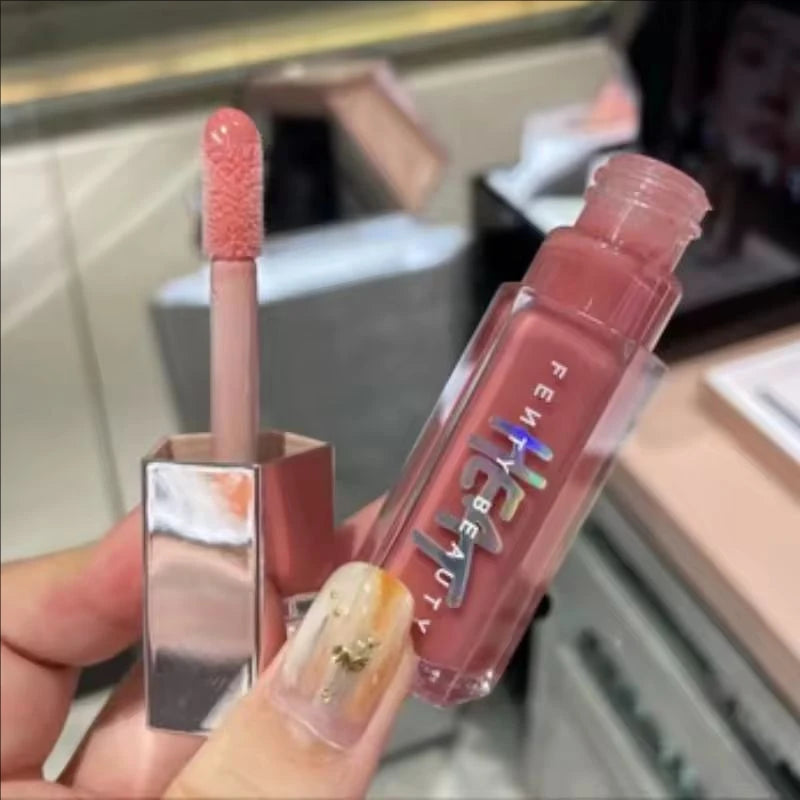 Fenty Beauty Lip Gloss Lipstick Water Gloss Highlight Mirror Lasting FUSSY HEAT RIRI Sparkling Charming Lady Lip Care Cosmetics