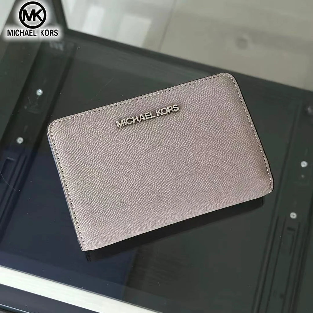 2026 New Michael Kors Women's Fashion Luxury Men's and Women's MK Leisure High end Wallet Card Bag Folding Versatile Zero Wallet