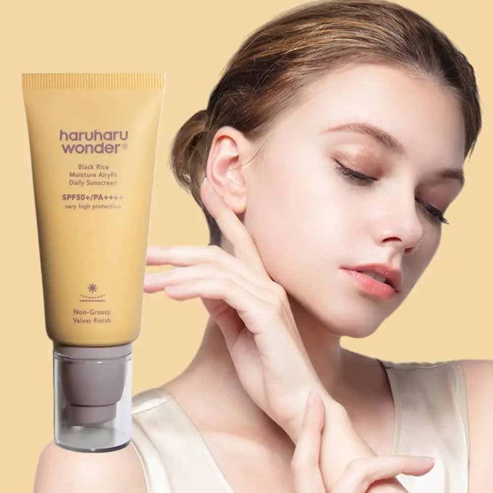 50ml Haruharu Wonder Black Rice Moisture Airyfit Daily Sunscreen Velvet Finish Accessories