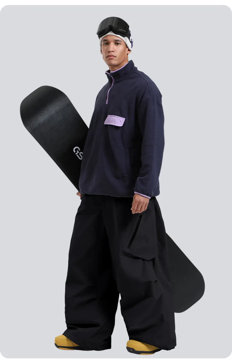 Gsou Snow Men's & Women's Snowboard Pants Waterproof Windproof Ski Trousers Thermal Winter Workwear Loose Fit Outdoor Sportswear