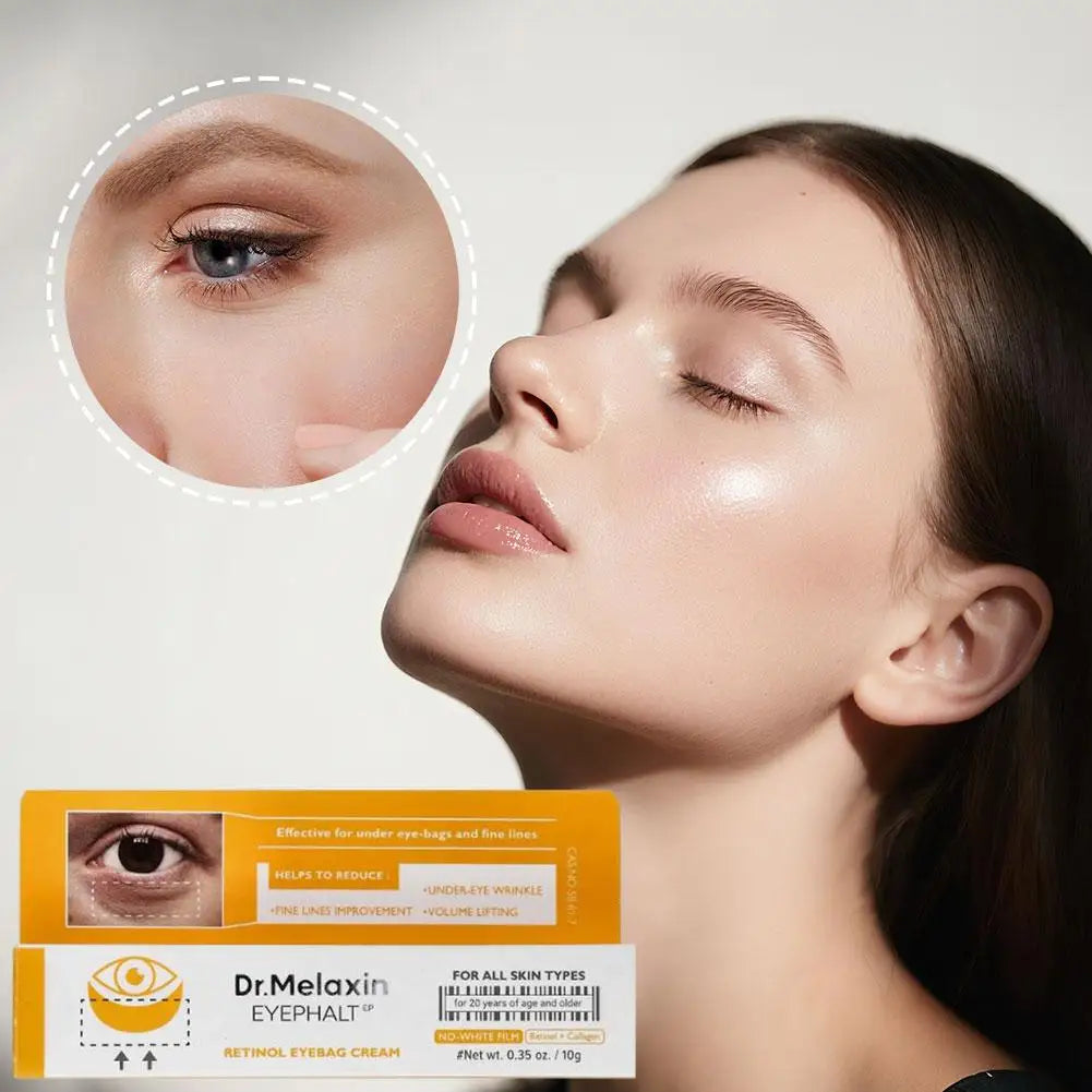 Dr. Melaxin Retinol Firming Eye Cream  Fades Fine Lines Anti-Puffiness Eliminate Eye Puffiness Brightening Smoothing Eye Care