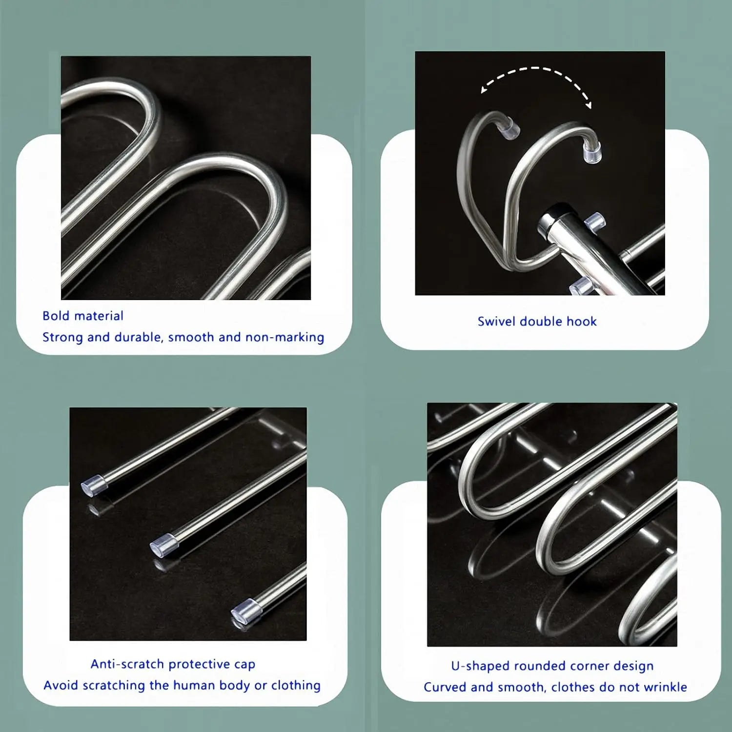 1/2pcs Folding Magic Pants Hangers,5/9Layer Stainless Steel Space Saving Clothes Rack,Jeans Trousers Scarf Organizers for Closet