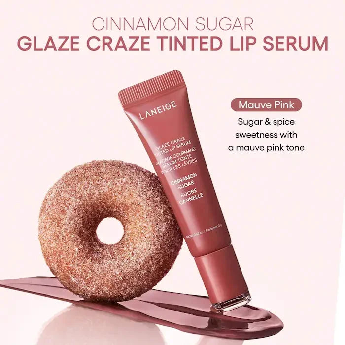 Laneige Lip Glowy Lightweight Hydration Lip Balm Gloss Tint Shea Butter Honey Donut Colored Lipstick Moisturising Lip Oil Care