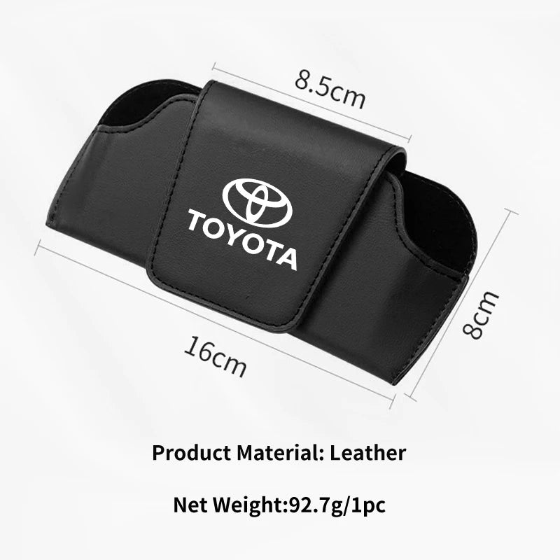 Car Glasses Box  Sunglasses Holder Case Sun Visor For Toyota Corolla 2020 Yaris Aygo GT86 AE110 Prius RAV4 CHR Camry Auris