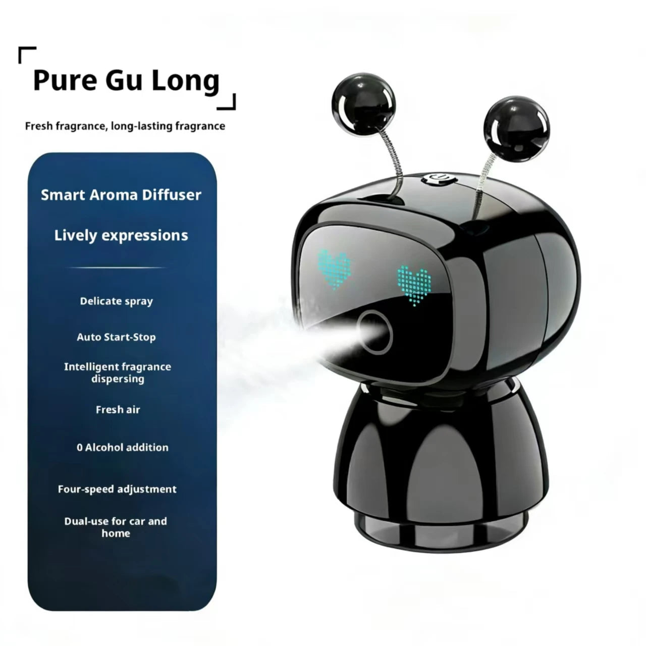 Smart Robot Car Air Vent Perfume Clip Auto On/Off with Car Start New Spring Summer Style Long Lasting Fragrance Odor Eliminator