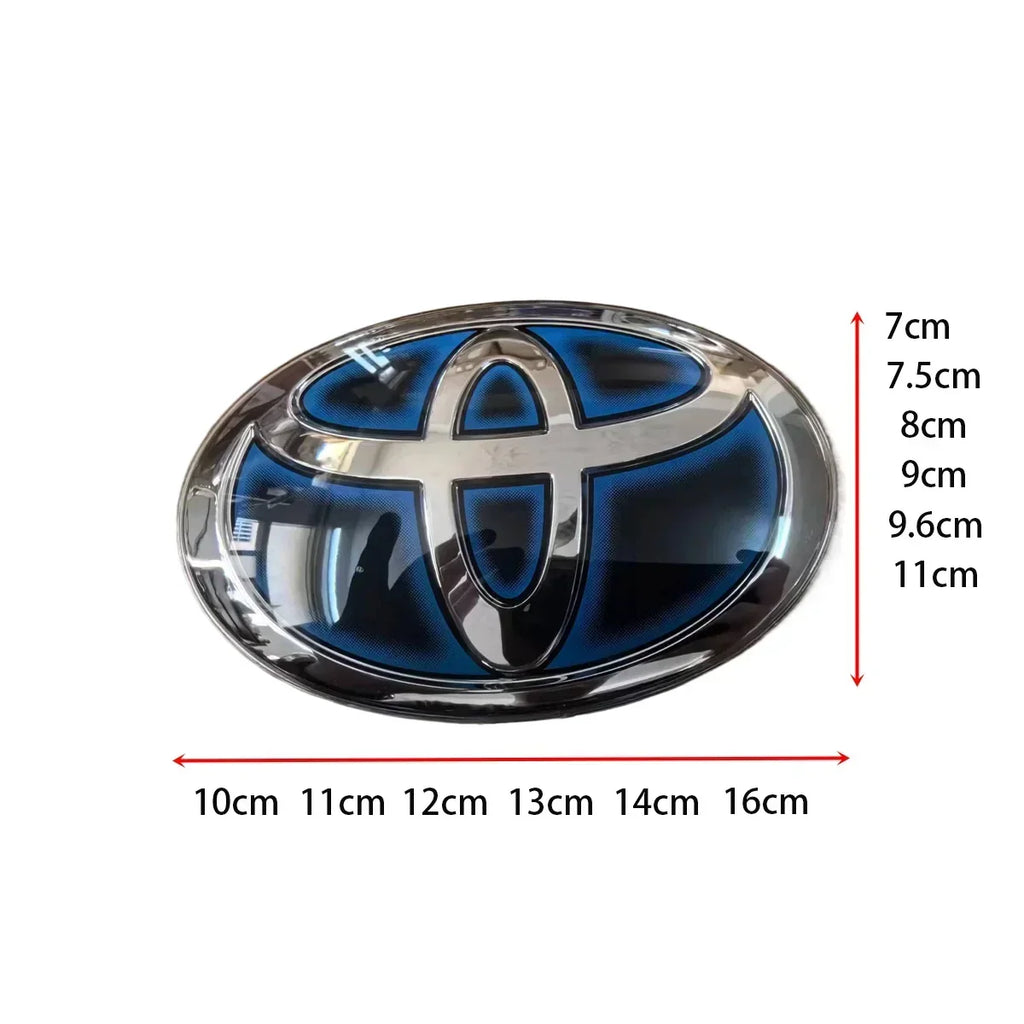 Car Front Grille Badge Trunk Emblem for Toyota Camry Corolla RAV4 Prius Hybrid Series Logo Replacement Decorative Accessories