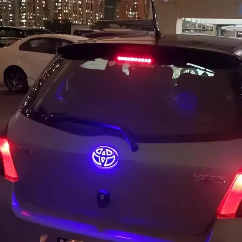 5D LED Emblem Light for Toyota Corolla Camry RAV4 Highlander Yaris Vios Crown Prius Front Grill and Rear Trunk Car Accessories