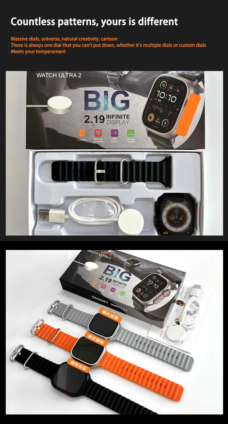 OPPO T900 Ultra Smart Watch Men 49mm Series 9 AMOLED Screen NFC Compass Waterproof For Apple Watch IWO Ultra 9 Wholesale NEW