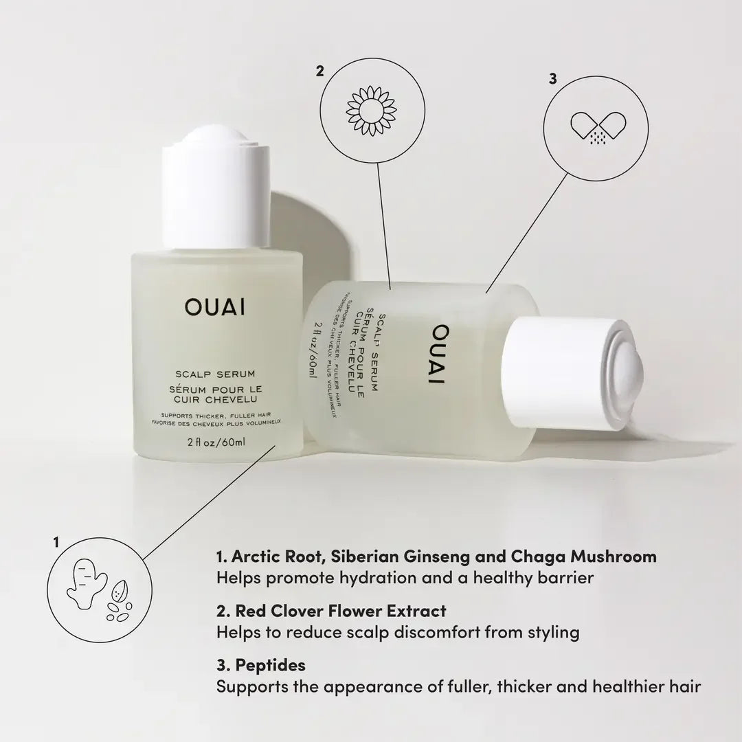 OUAI Scalp Serum Balancing and Hydrating Serum with Red Clover Extract Siberian Ginseng and Peptides for Thicker and Fuller 60ml