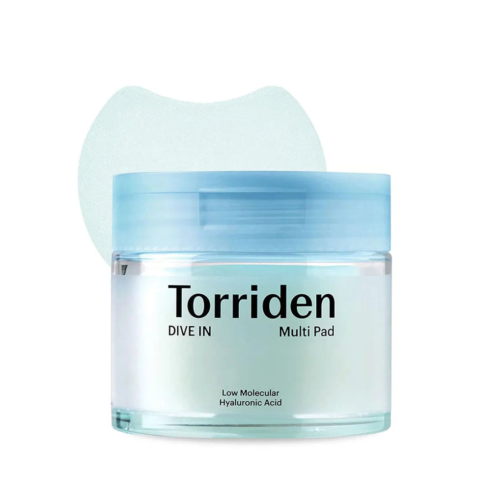 Torriden Dive-in Vegan Hyaluronic Acid Toner Pads(80 Pads),Hydrating&Lightweight Texture,Gentle Cleansing,K-Beauty,Korean Makeup