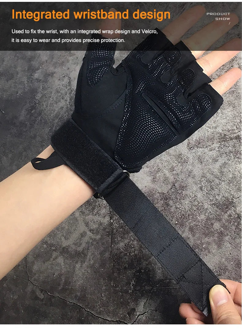 Half Finger Men's Gloves Outdoor Military Tactical Gloves Sports Shooting Hunting Airsoft Motorcycle Cycling Gloves For Harley