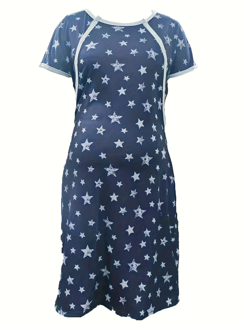 Maternity Sleepwear Women 3 in 1 Delivery/Labor/Nursing Nightgown Short Sleeve  Breastfeeding Sleep Dress Maternity Pajamas