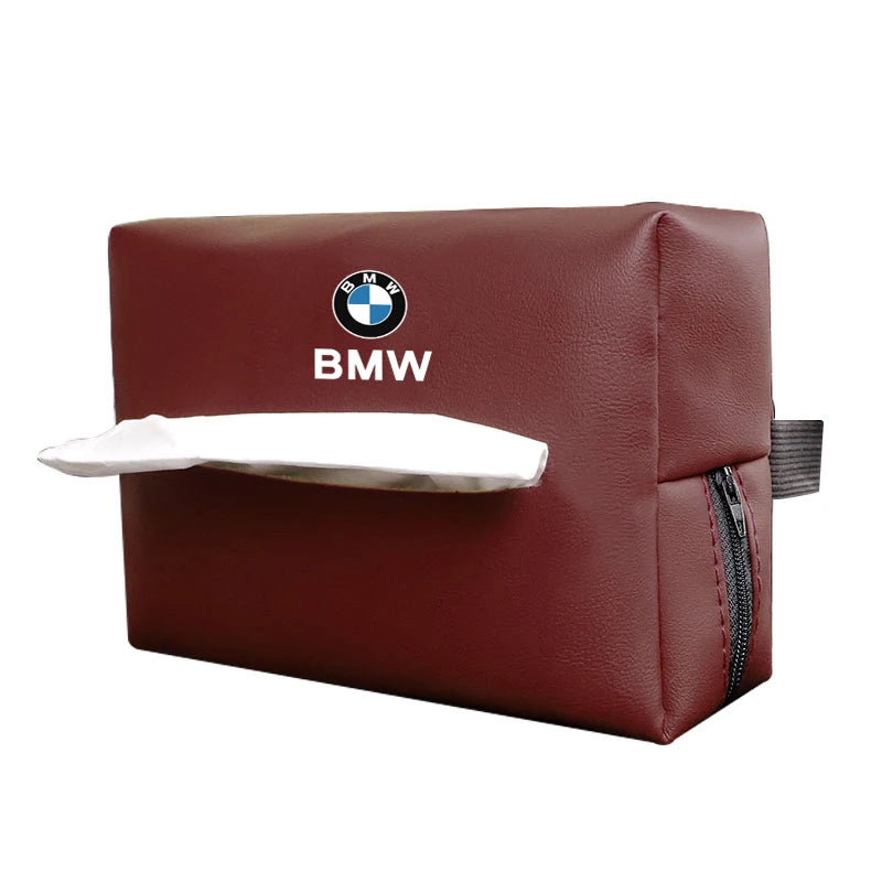 BMW Car Tissue Storage Bag Paper Towel Organizer For M3 M4 M5 G42 G30 G20 E39 E36 E87 E53 F44 F07 F34 G15 G16 G23 G22 X7 X5 F10