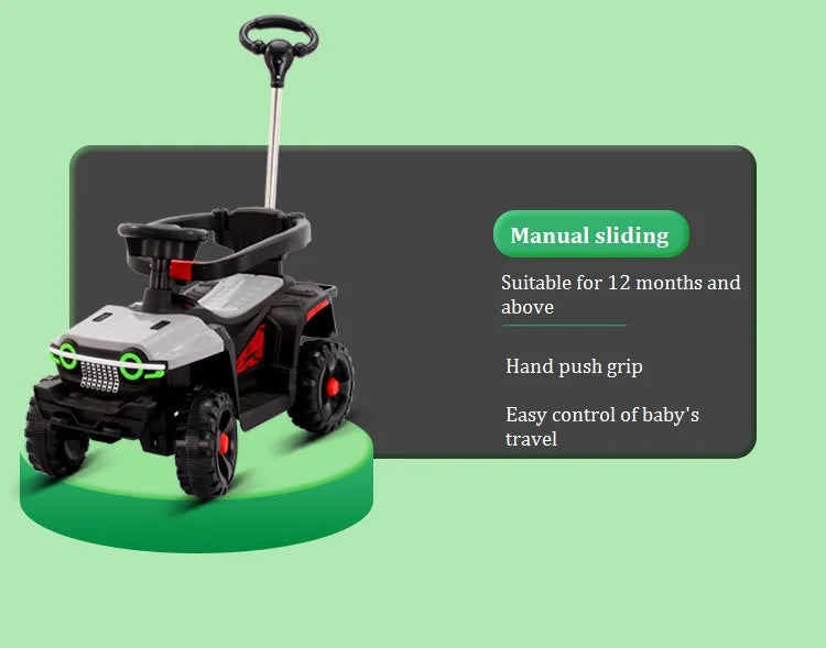 Remote Control 1-6-Year-Old Children's Electric Four-Wheel Motorcycle Off-Road Vehicle Can Accommodate Passengers
