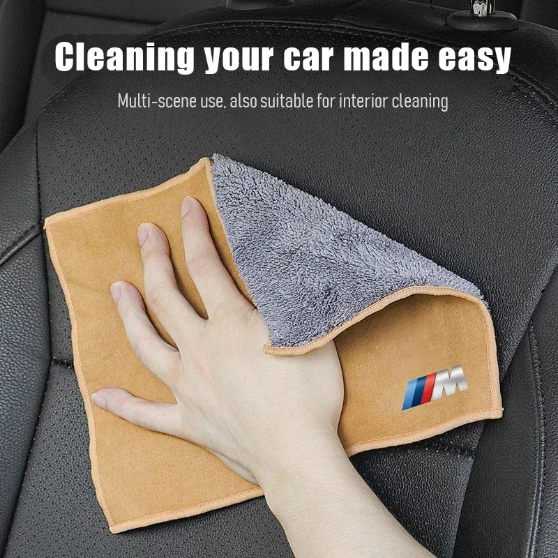Microfiber Towel Car Cleaning Care Accessories For BMW E46 E90 E60 F30 F10 E39 E36 F20 G30 G20 E87 E92 E91 E30 F11 F31 X1 X2 X3