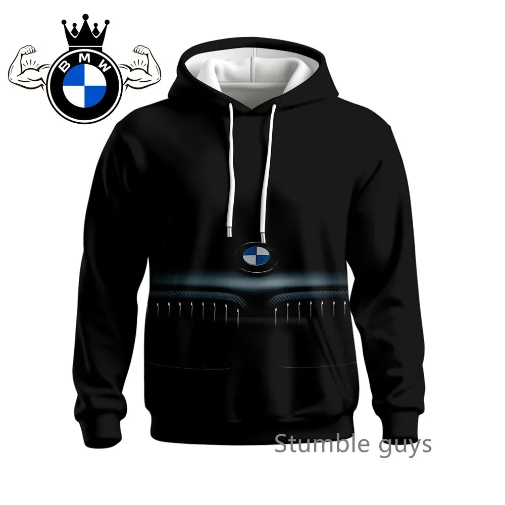 Autumn Men's BMW Hoodie Long Sleeve Sweatshirt Jacket Coat Sports Motorcycle Racing M Power Car Brand Casual Fashion